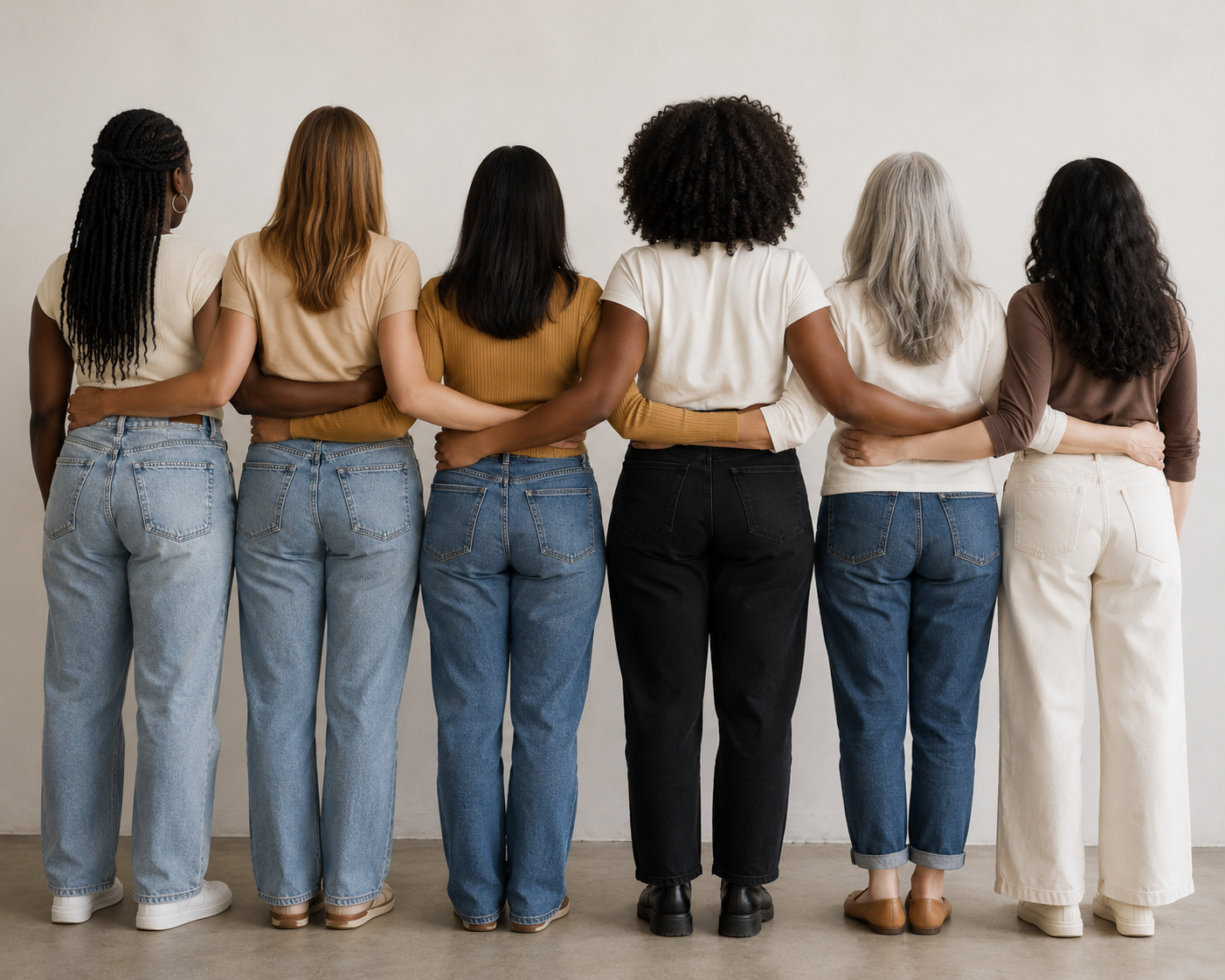 Women standing together in hope and unity